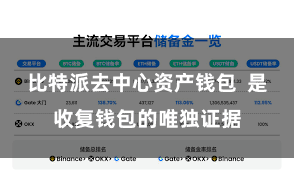 比特派去中心资产钱包  是收复钱包的唯独证据